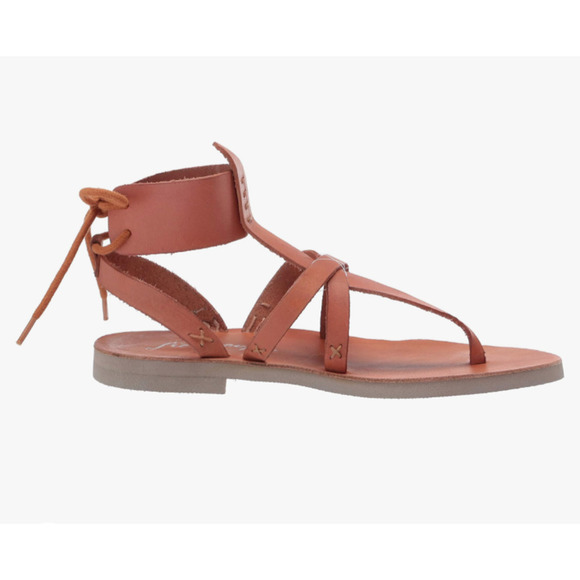 FREE PEOPLE VACATION DAY‎ WRAP BROWN SANDALS SIZE 6.5 NWOT - Picture 1 of 6